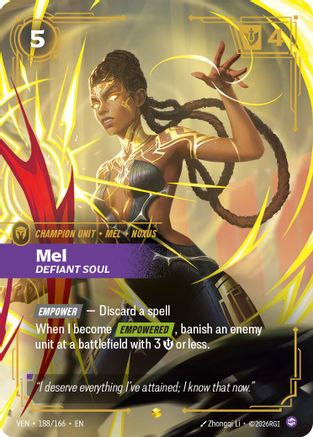 Vendetta (188/166): Mel - Defiant Soul (Overnumbered) - Foil