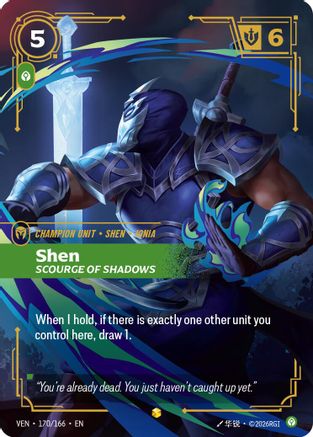 Vendetta (170/166): Shen - Scourge of Shadows (Overnumbered) - Foil
