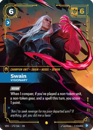 Vendetta (173/166): Swain - Visionary (Overnumbered) - Foil