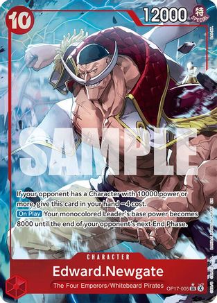 The Worlds Strongest Warriors  OP17-005 Edward.Newgate (005) (Alternate Art) (OP17-005)  - Foil - Super Rare