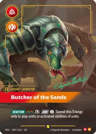 Vendetta (190*/166): Renekton - Butcher of the Sands (Signature) - Foil