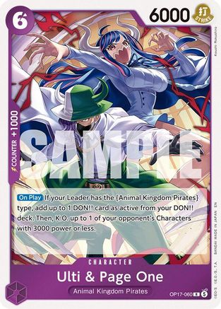 The Worlds Strongest Warriors  OP17-060 Ulti & Page One (OP17-060)  - Foil - Rare