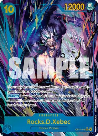 The Worlds Strongest Warriors  OP17-118 Rocks.D.Xebec (118) (Alternate Art) (OP17-118)  - Foil - Secret Rare