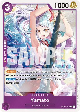 The Worlds Strongest Warriors  OP17-074 Yamato (OP17-074)  - Foil - Rare