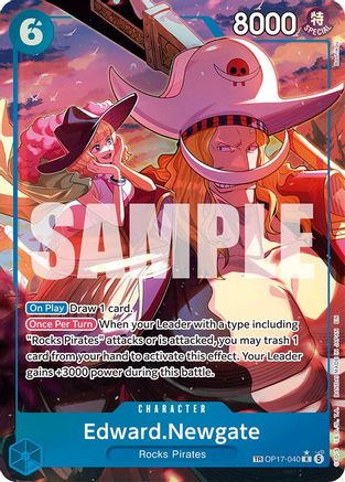 The Worlds Strongest Warriors  OP17-040 Edward.Newgate (040) (TR) (OP17-040)  - Foil - Treasure Rare