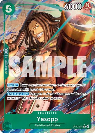 The Worlds Strongest Warriors  OP17-031 Yasopp (Alternate Art) (OP17-031)  - Foil - Super Rare