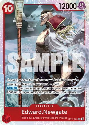 The Worlds Strongest Warriors  OP17-005 Edward.Newgate (005) (OP17-005)  - Foil - Super Rare