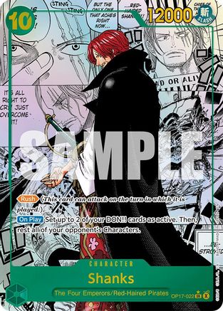 The Worlds Strongest Warriors  OP17-022 Shanks (022) (Manga) (OP17-022)  - Foil - Super Rare