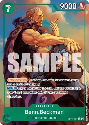 The Worlds Strongest Warriors  OP17-027 Benn.Beckman (Alternate Art) (OP17-027)  - Foil - Rare