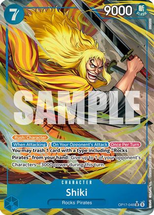 The Worlds Strongest Warriors  OP17-048 Shiki (048) (Alternate Art) (OP17-048)  - Foil - Super Rare