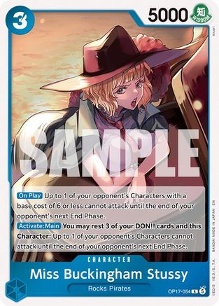 The Worlds Strongest Warriors  OP17-054 Miss Buckingham Stussy (OP17-054)  - Foil - Rare