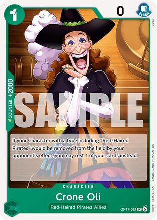 The Worlds Strongest Warriors  OP17-021 Crone Oil (OP17-021)  - Uncommon