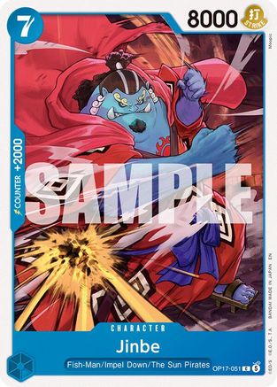 The Worlds Strongest Warriors  OP17-051 Jinbe (051) (OP17-051)  - Common