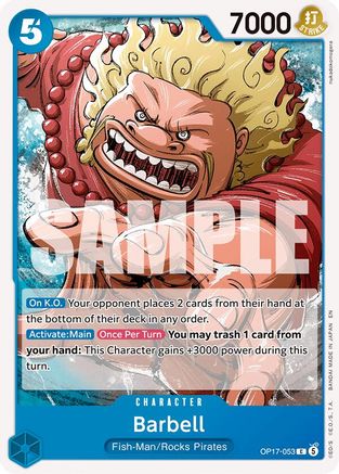 The Worlds Strongest Warriors  OP17-053 Barbell (OP17-053)  - Common