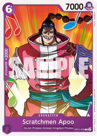 The Worlds Strongest Warriors  OP17-070 Scratchmen Apoo (OP17-070)  - Common