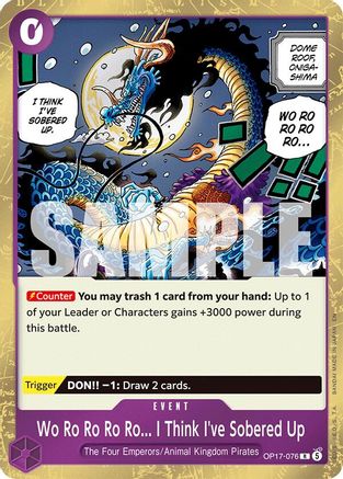 The Worlds Strongest Warriors  OP17-076 Wo Ro Ro Ro Ro... I Think I've Sobered Up (OP17-076)  - Foil - Rare