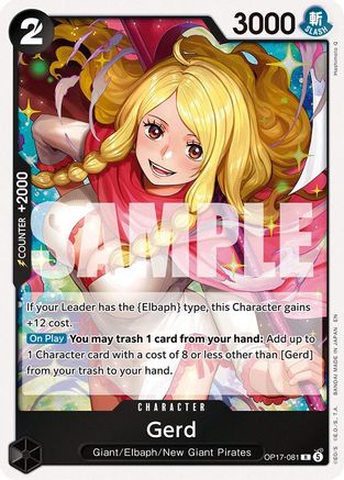 The Worlds Strongest Warriors  OP17-081 Gerd (OP17-081)  - Foil - Rare