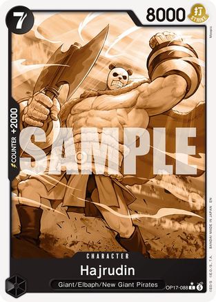 The Worlds Strongest Warriors  OP17-088 Hajrudin (Pandaman Art) (OP17-088)  - Foil - Common