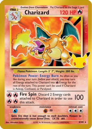ME 30th Celebration Classic Collection  004/102 Charizard  - Holofoil - Classic Collection