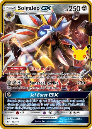 ME 30th Celebration Classic Collection  089/149 Solgaleo GX  - Holofoil - Classic Collection