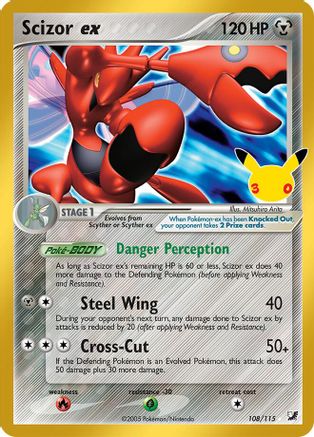 ME 30th Celebration Classic Collection  108/115 Scizor ex  - Holofoil - Classic Collection