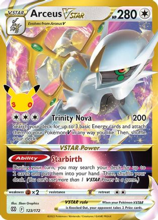 ME 30th Celebration Classic Collection  123/172 Arceus VSTAR  - Holofoil - Classic Collection