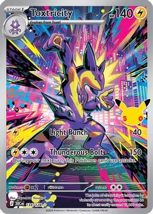 ME 30th Celebration  134/128 Toxtricity  - Holofoil - Illustration Rare
