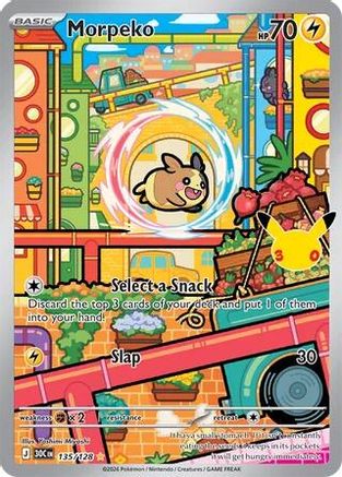 ME 30th Celebration  135/128 Morpeko  - Holofoil - Illustration Rare