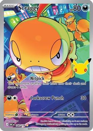 ME 30th Celebration  140/128 Scraggy  - Holofoil - Illustration Rare