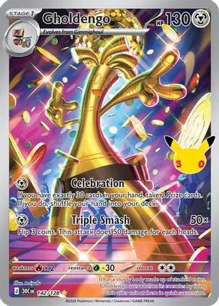 ME 30th Celebration  142/128 Gholdengo  - Holofoil - Illustration Rare