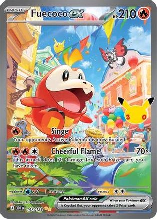 ME 30th Celebration  147/128 Fuecoco ex  - Holofoil - Special Illustration Rare
