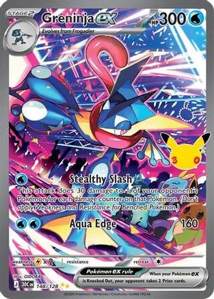 ME 30th Celebration  148/128 Greninja ex  - Holofoil - Special Illustration Rare