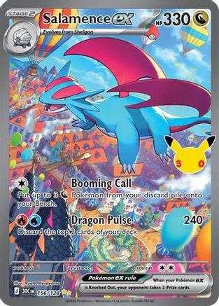 ME 30th Celebration  156/128 Salamence ex  - Holofoil - Special Illustration Rare