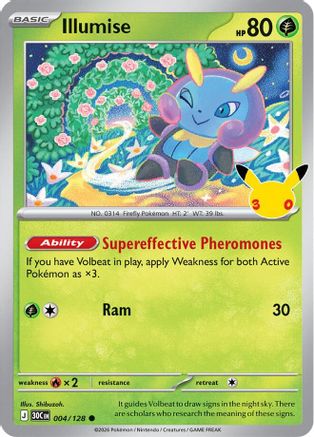 ME 30th Celebration  004/128 Illumise  - Holofoil - Common