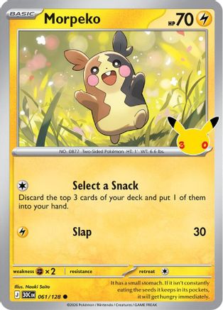 ME 30th Celebration  061/128 Morpeko  - Holofoil - Common