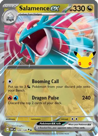 ME 30th Celebration  109/128 Salamence ex  - Holofoil - Double Rare