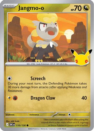 ME 30th Celebration  110/128 Jangmo-o  - Holofoil - Common