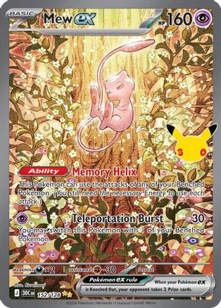 ME 30th Celebration  152/128 Mew ex  - Holofoil - Special Illustration Rare