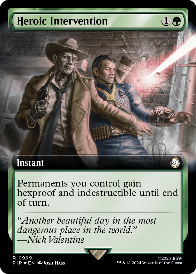 Fallout - (PIP-999) - Heroic Intervention (Extended Art) (Surge Foil): (Extended Art) Foil