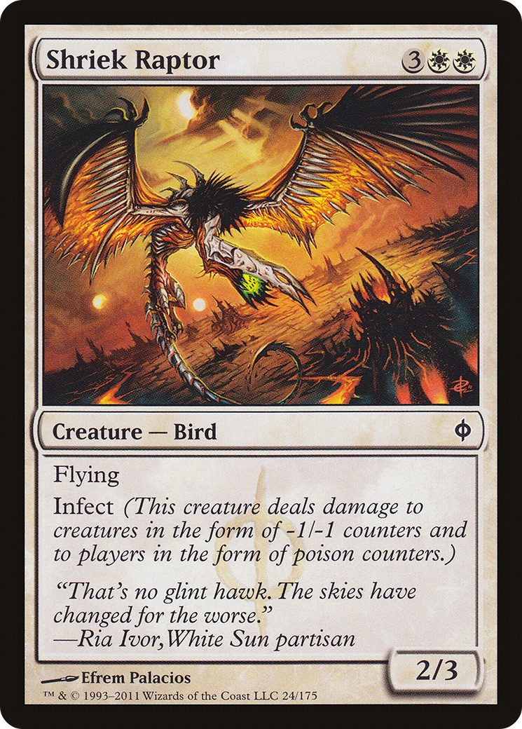 New Phyrexia - (NPH-024) - Shriek Raptor
