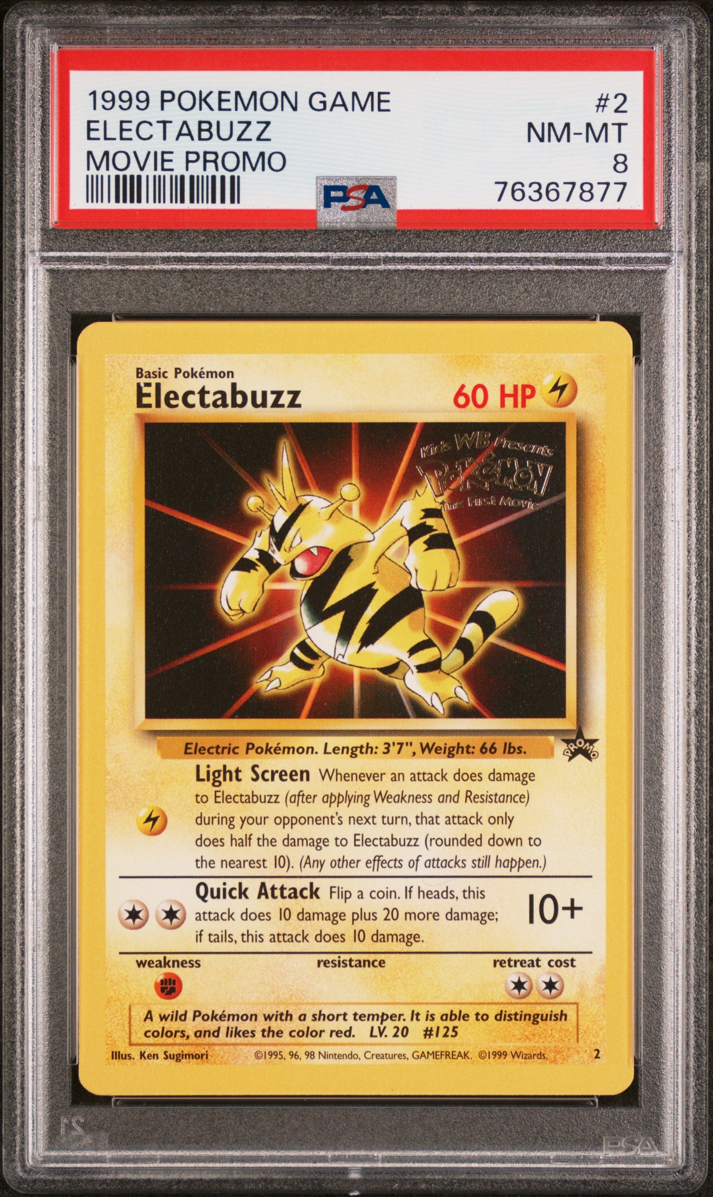 WoTC Promo  002/53 PSA8 #76367877 Electabuzz (Movie Promo)  - Promo
