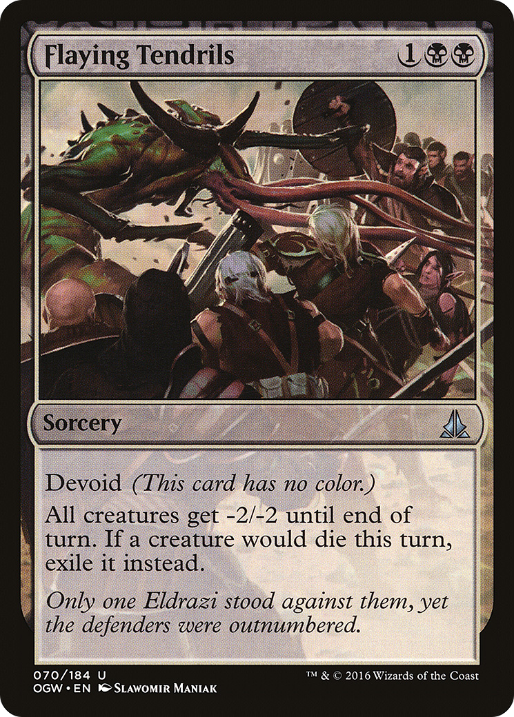 Oath of the Gatewatch - (OGW-070) - Flaying Tendrils: (devoid) Foil