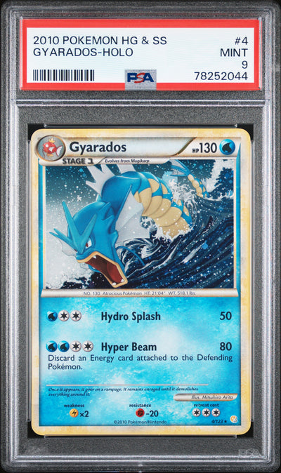 HeartGold SoulSilver  004 PSA9 #78252044 Gyarados  - Holofoil - Holo Rare