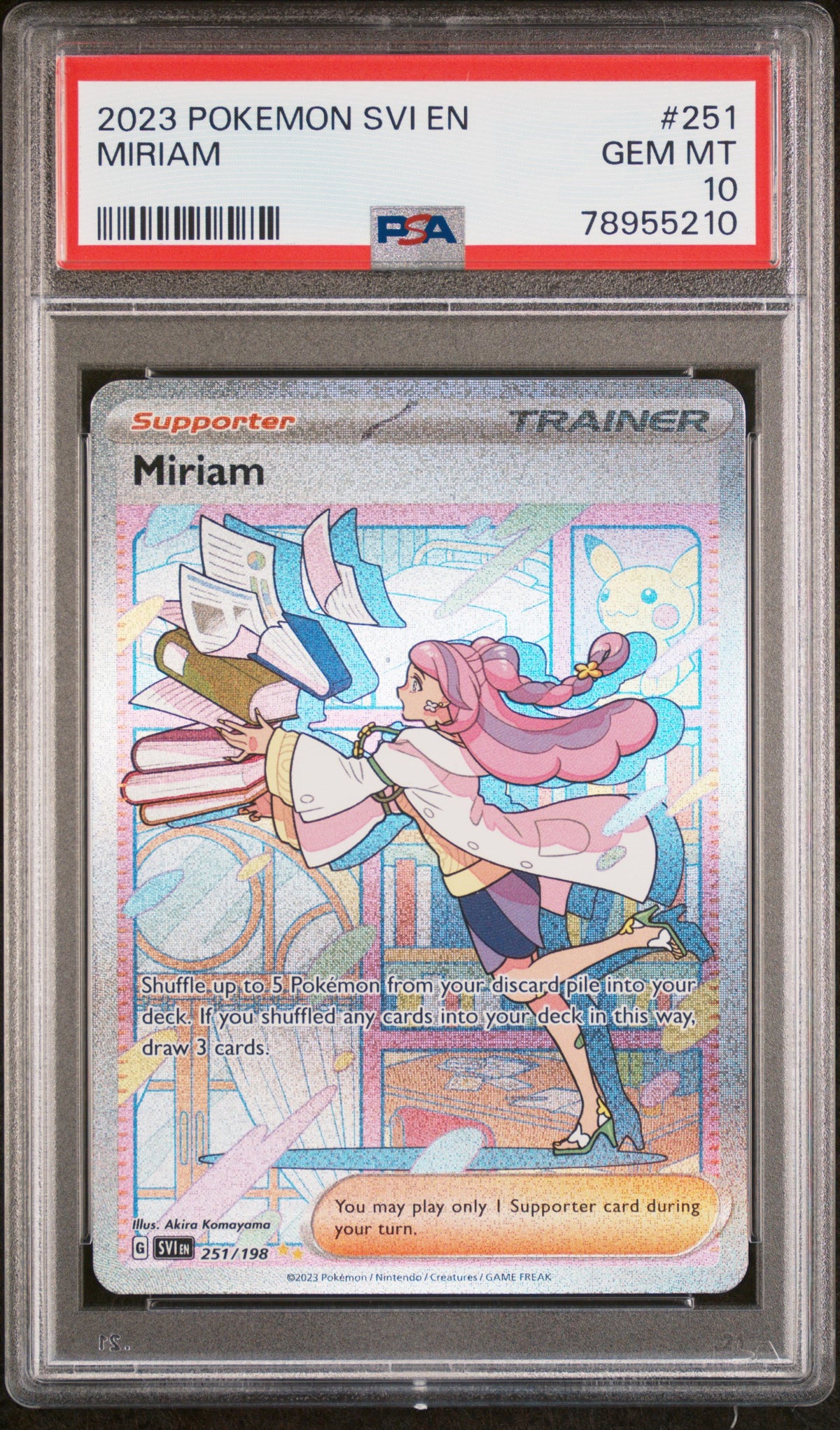 SV01 Scarlet & Violet Base Set  251/198 PSA10 #78955210 Miriam  - Holofoil - Special Illustration Rare