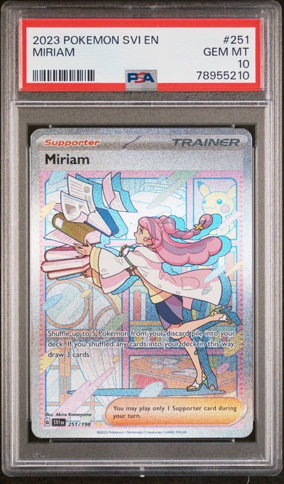 SV01 Scarlet & Violet Base Set  251/198 PSA10 #78955210 Miriam  - Holofoil - Special Illustration Rare