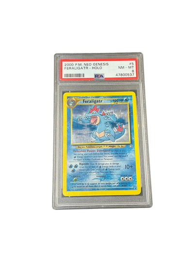 Neo Genesis  005/111 PSA8 #47800537 Feraligatr (5)  - Unlimited Holofoil - Holo Rare