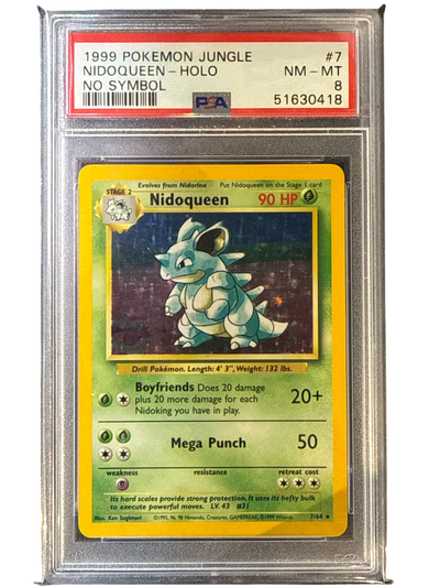 Jungle  007/64 PSA8 #51630418 Nidoqueen (7)  - Unlimited Holofoil - Holo Rare (No Symbol)