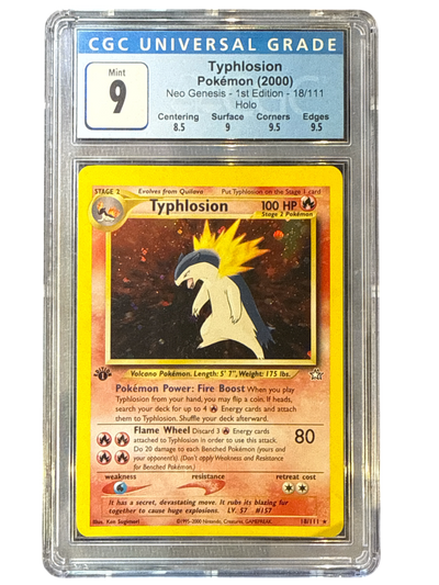 Neo Genesis  018/111 CGC9 #3783224002 Typhlosion (18)  - 1st Edition Holofoil - Holo Rare