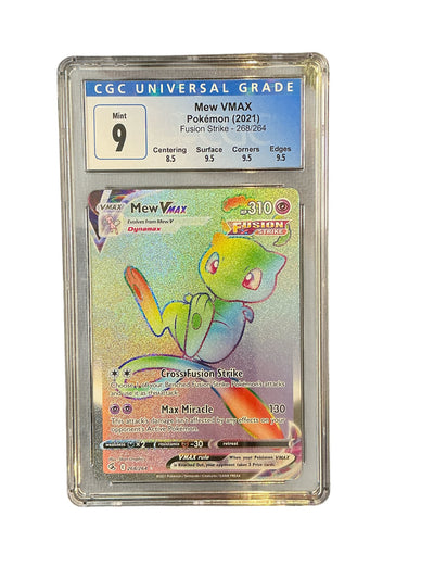 SWSH08 Fusion Strike  268/264 CGC9 #4186076013 Mew VMAX (Secret)  - Holofoil - Secret Rare