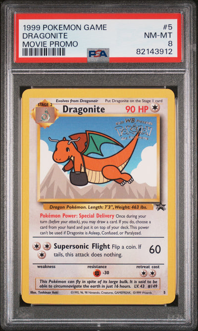 WoTC Promo  005/53 PSA8 #82143912 Dragonite (Movie Promo)  - Promo